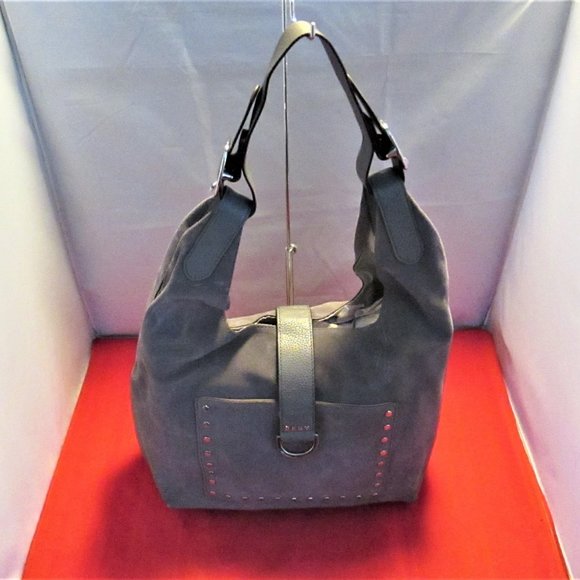 DKNY Wayne Large Suede Hobo Bag  - #3228 - Picture 4 of 13